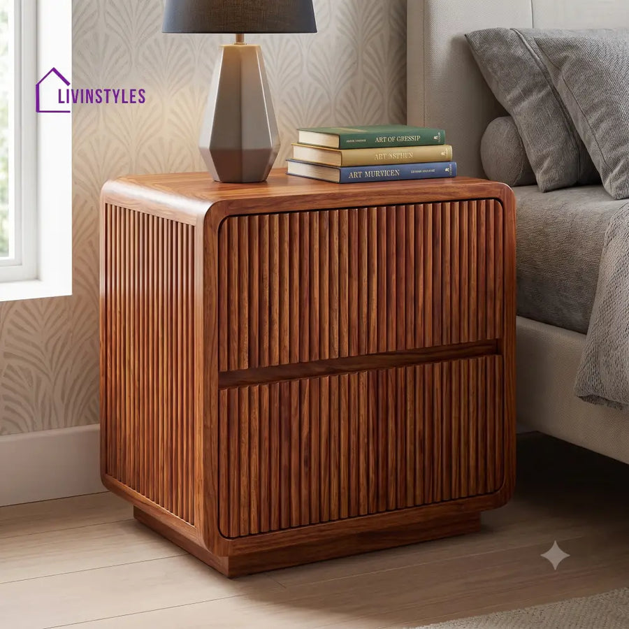 Akoth Premium Wooden Bedside Table | Side Table for Bedroom