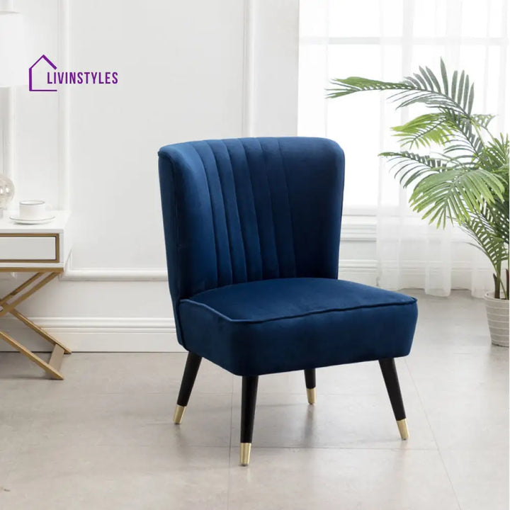 Akruti Solid Wood and Fabric Arm Chair | Living Room Chair | Lounge Chair