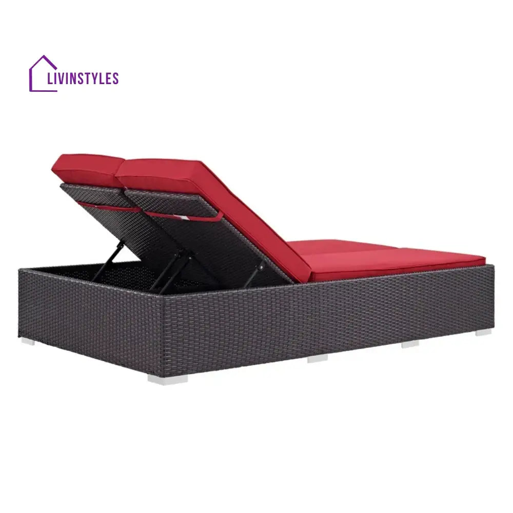 Akshara Outdoor All-Weather Rattan Wicker Chaise Lounge Chair Set of 2 - Lounger Set