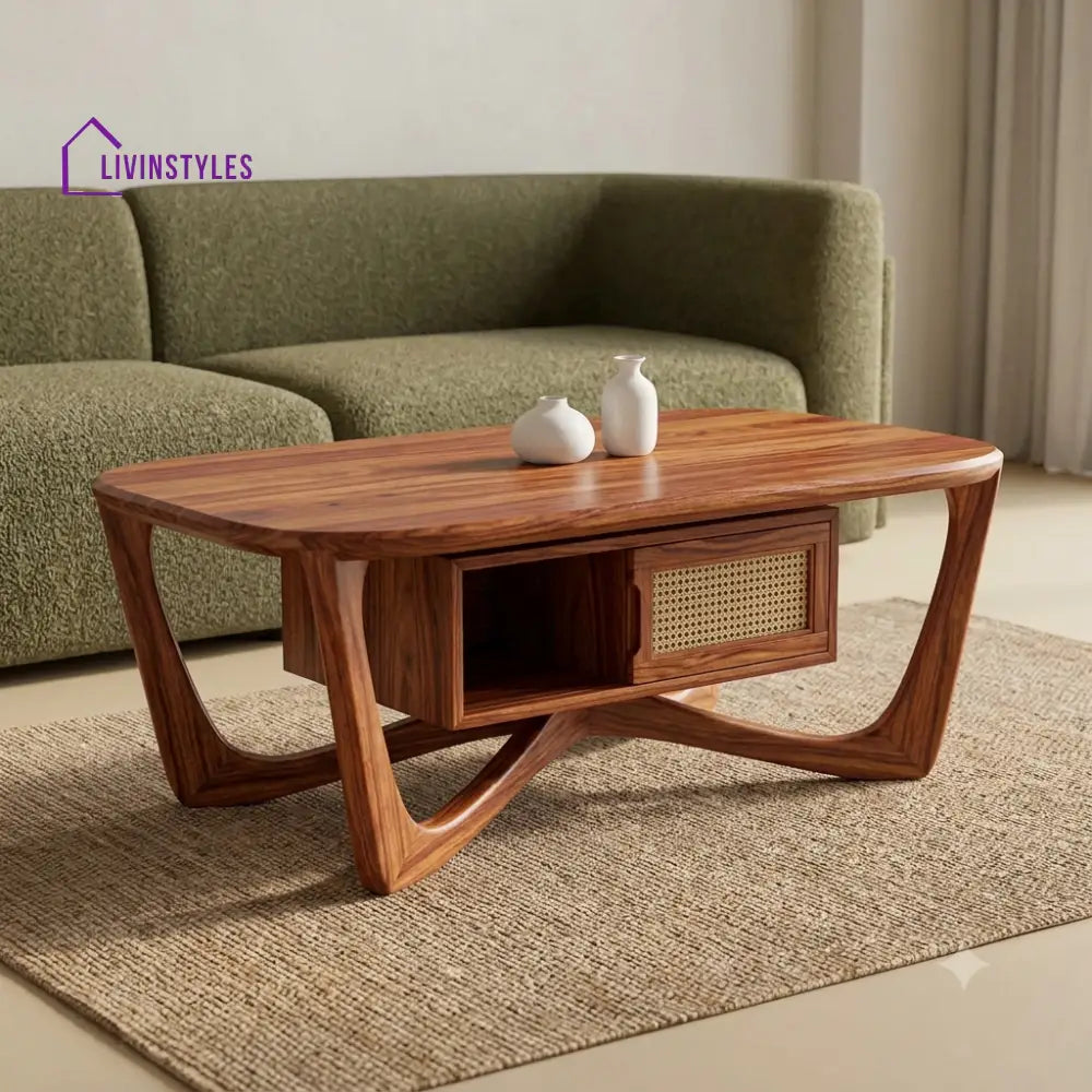 Akshara Premium Solid Wood Coffee Table for Living Room Online