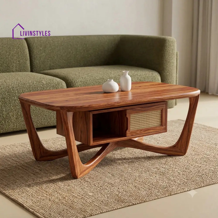 Akshara Premium Solid Wood Coffee Table for Living Room Online