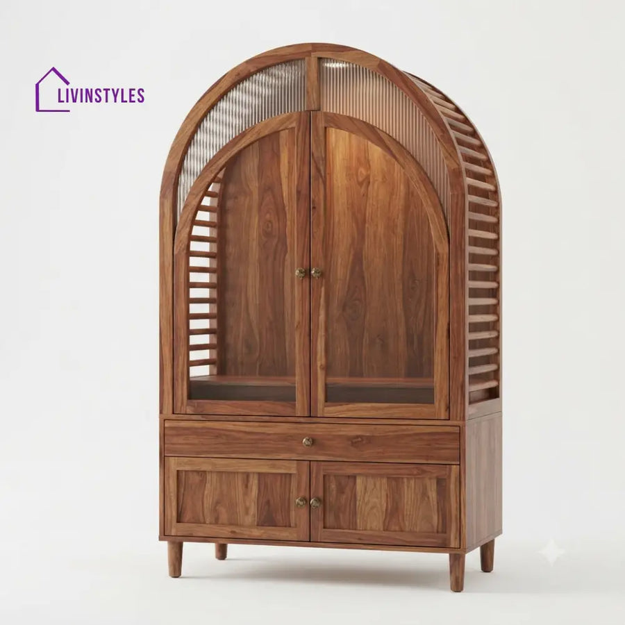 Akshara Premium Solid Wood Home Temple | Pooja Mandir for Home