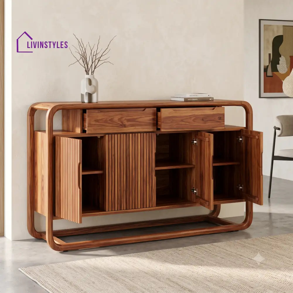 Akshara Premium Wooden Sideboard and Cabinet for Living Room