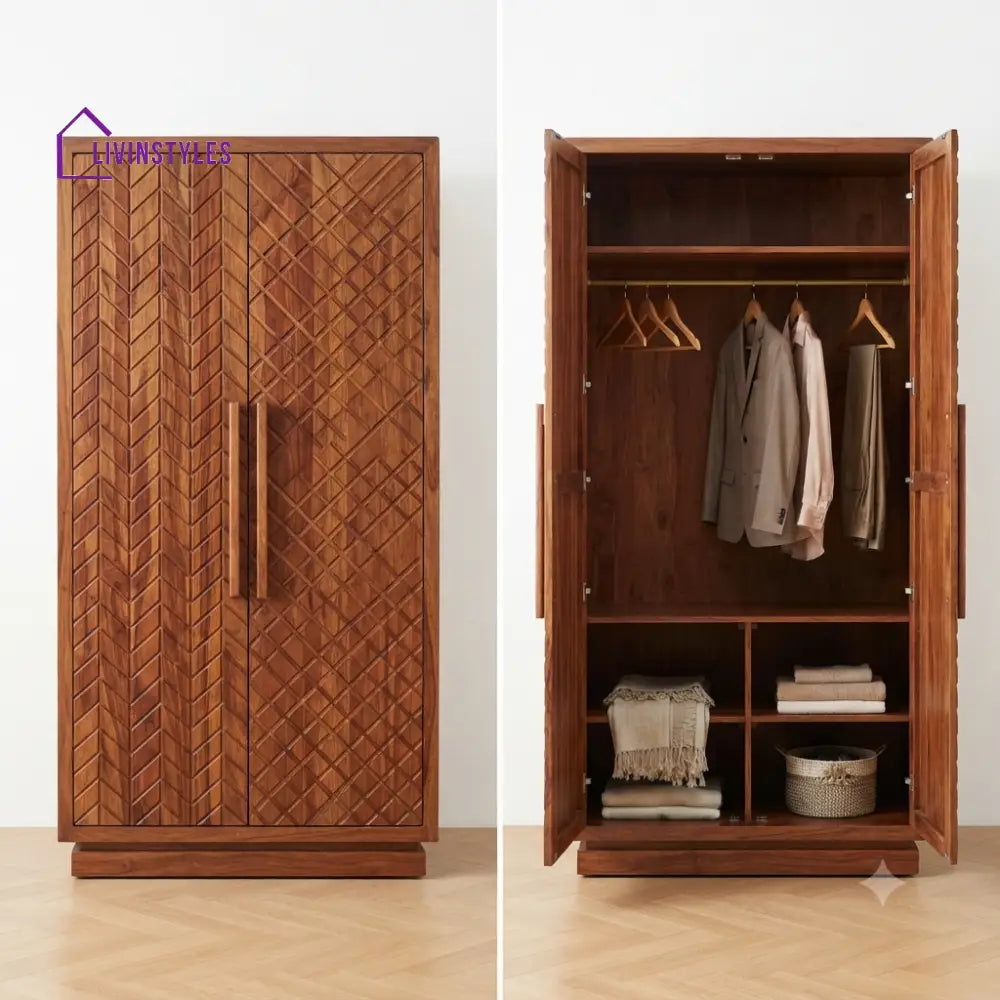 Akshiti Wooden Wardrobe for Clothes | Cupboard for Clothes