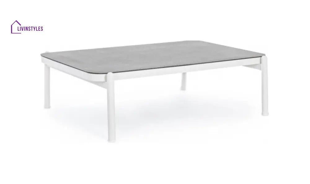 Aksu Outdoor Garden Balcony Sofa Set 3 Seater 2 Single Seater and 1 Center Table Set Braid & Rope (White + Grey) - Sofa