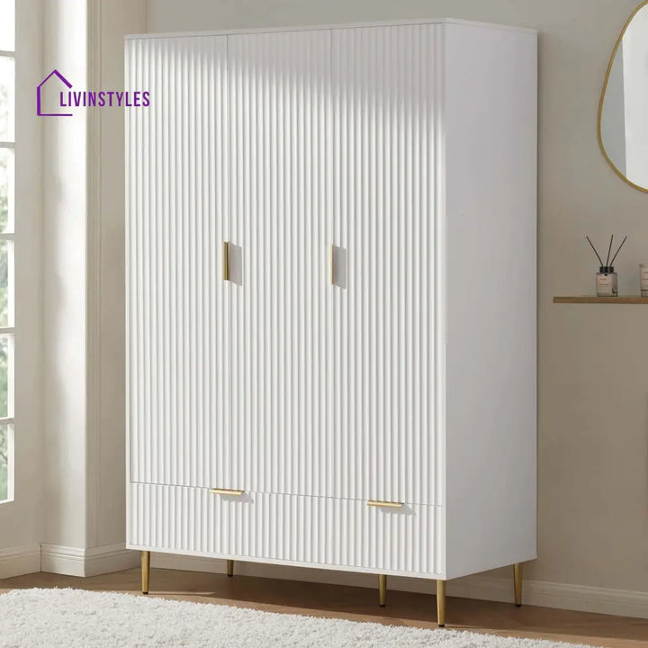 Alan 3 Door Wardrobe with Drawers Wardrobe