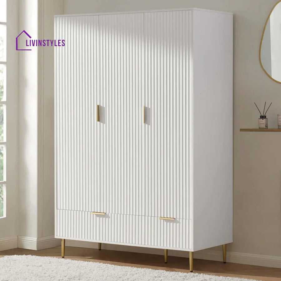 Alan 3 Door Wardrobe with Drawers Wardrobe