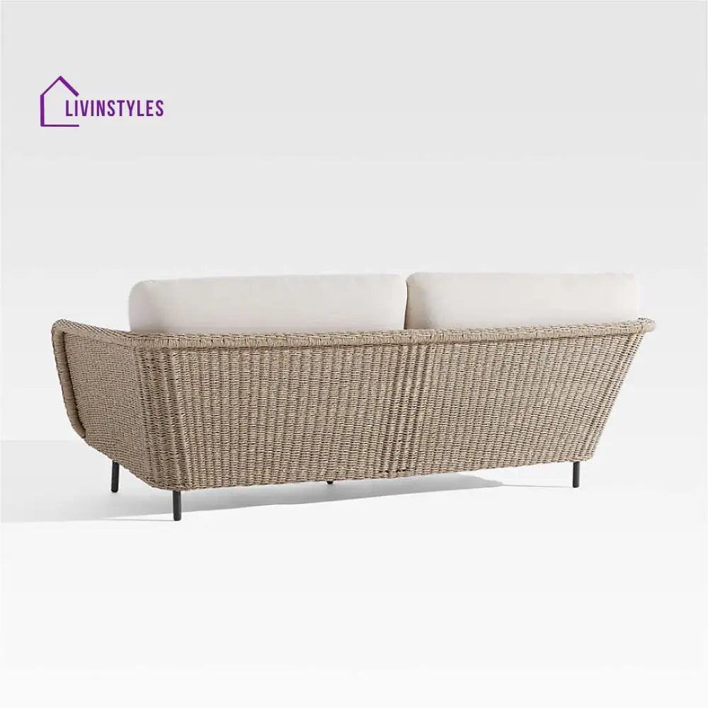Alanna Outdoor Sofa Set 2 Seater 1 Single seater and 1 Center Table (Light Brown) - Sofa Sets