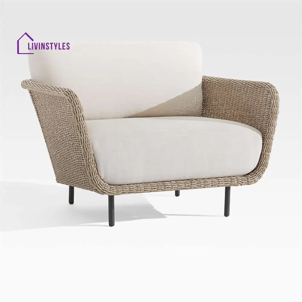 Alanna Outdoor Sofa Set 2 Seater 1 Single seater and 1 Center Table (Light Brown) - Sofa Sets
