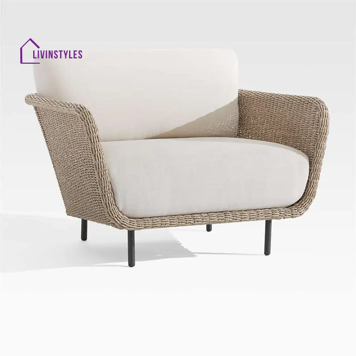 Alanna Outdoor Sofa Set 2 Seater 1 Single seater and 1 Center Table (Light Brown) - Sofa Sets