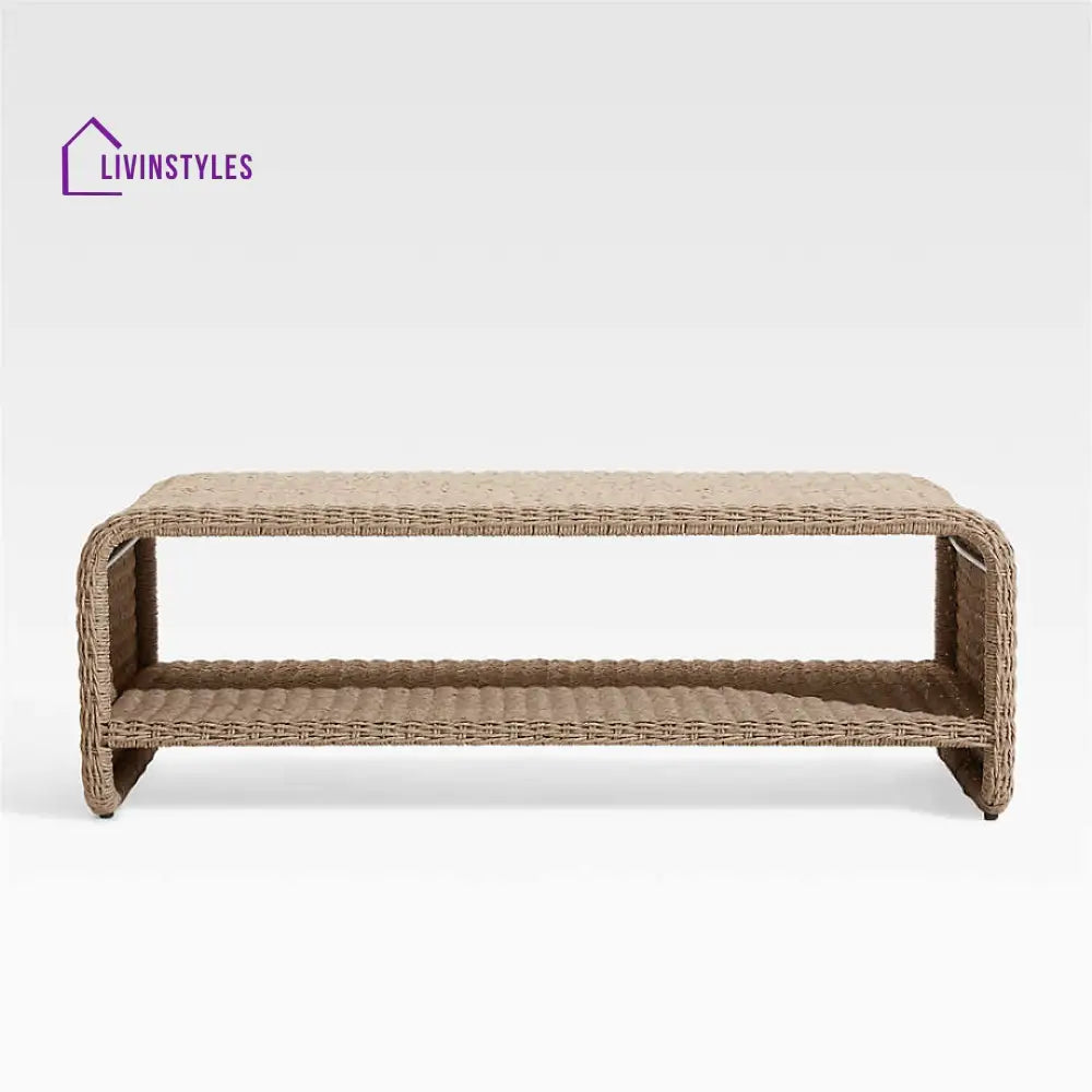 Alanna Outdoor Sofa Set 2 Seater 1 Single seater and 1 Center Table (Light Brown) - Sofa Sets