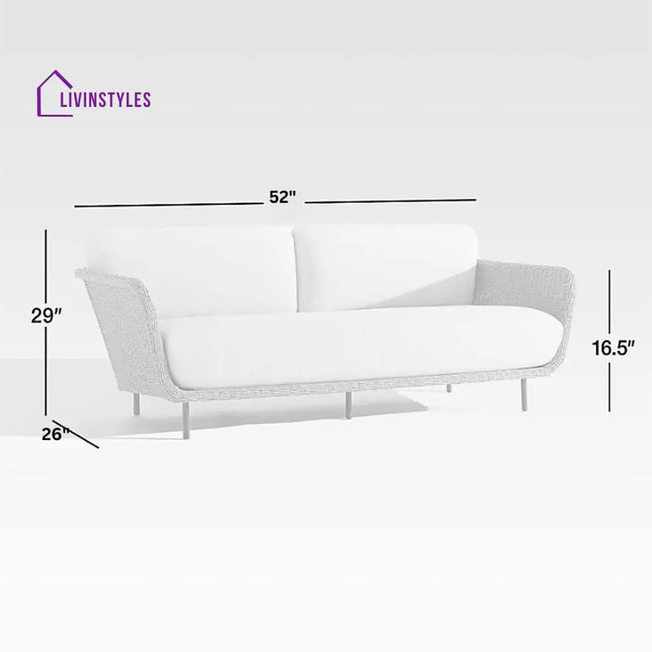 Alanna Outdoor Sofa Set 2 Seater 1 Single seater and 1 Center Table (Light Brown) - Sofa Sets