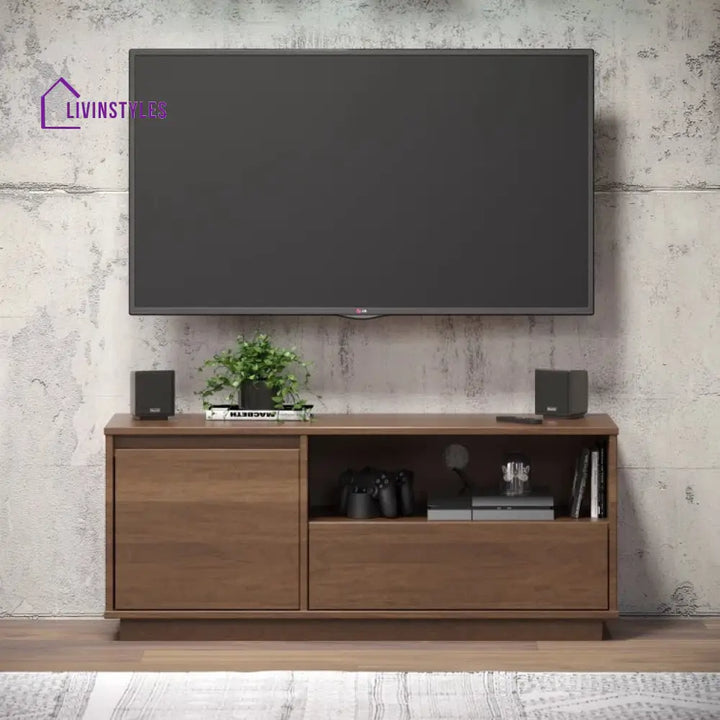 Alara Wooden Finish Tv Unit Stand for Living Room