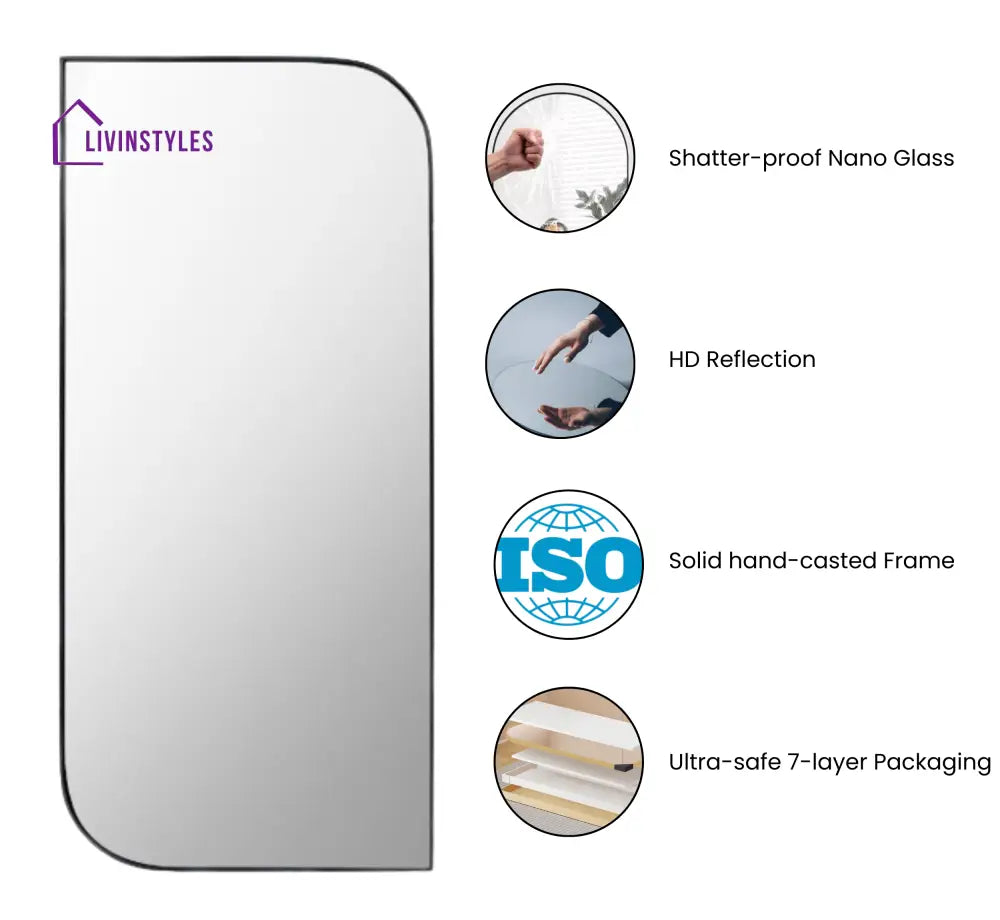 Alba Metal 6FT Floor Mirror Mirrors