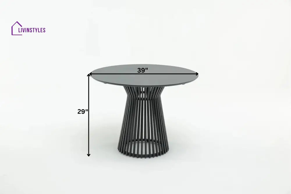 Alba Outdoor Patio Dining Set 4 Chairs and 1 Table (Grey) - Dining sets