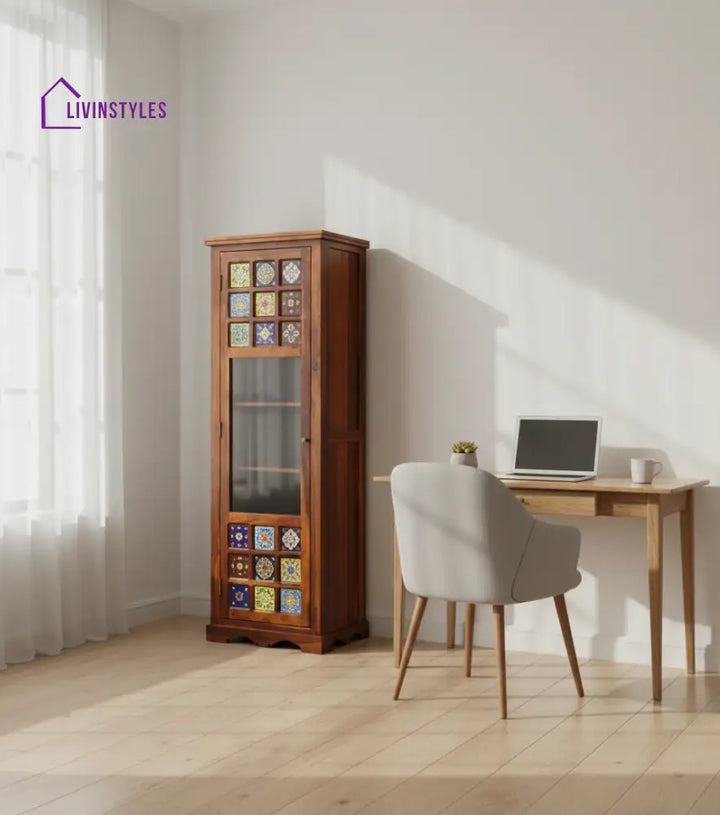 Alba Sheesham Solid Wood Bookcase Study Table