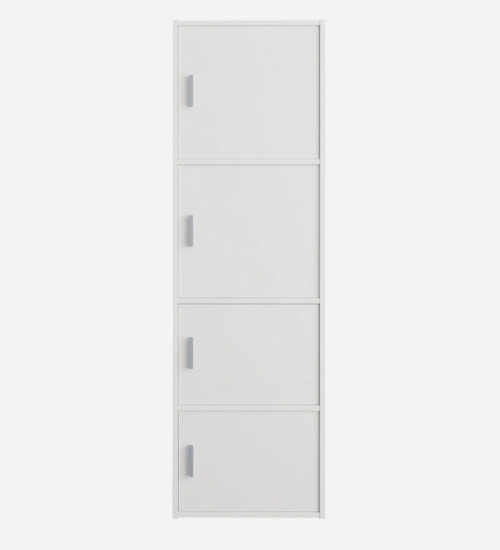 OmkarWood Prestige 4-Tier File Cabinet – White Elegance Series