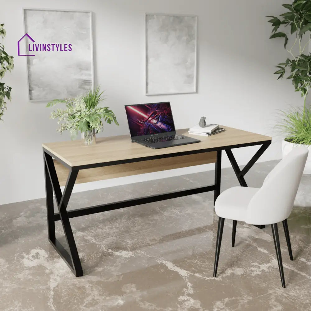 Alden Computer Table | Study Table for Home - Large / Beige - Art & Drafting Tables