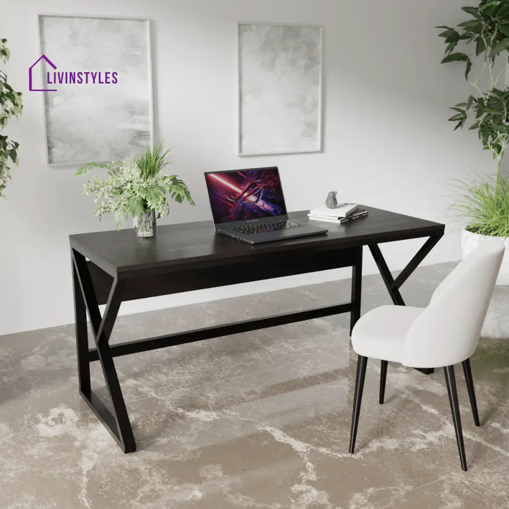 Alden Computer Table | Study Table for Home - Small / Brown - Art & Drafting Tables