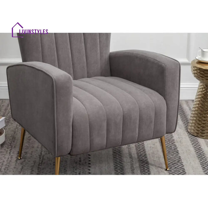 Aleeza Metal and Fabric Arm Chair | Living Room Chair | Lounge Chair