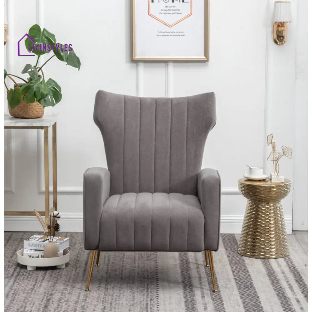 Aleeza Metal and Fabric Arm Chair | Living Room Chair | Lounge Chair