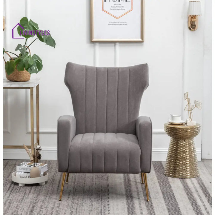 Aleeza Metal and Fabric Arm Chair | Living Room Chair | Lounge Chair