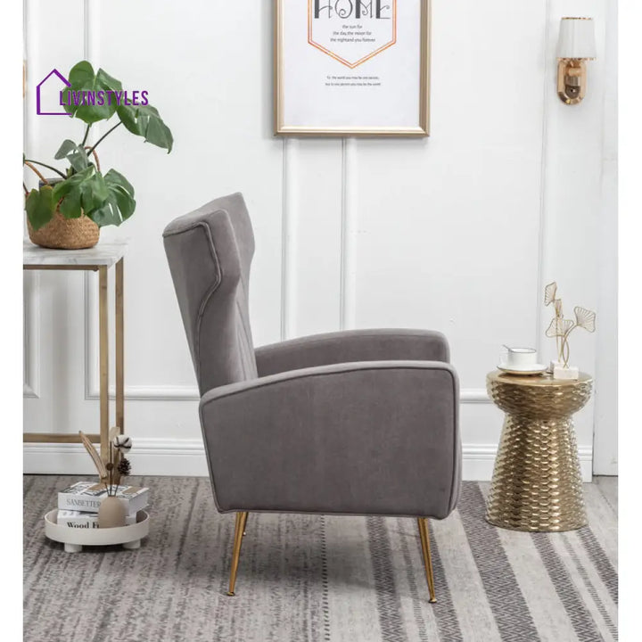 Aleeza Metal and Fabric Arm Chair | Living Room Chair | Lounge Chair