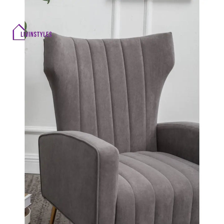 Aleeza Metal and Fabric Arm Chair | Living Room Chair | Lounge Chair