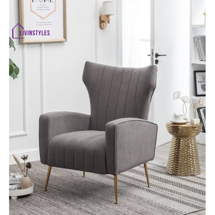 Aleeza Metal and Fabric Arm Chair | Living Room Chair | Lounge Chair