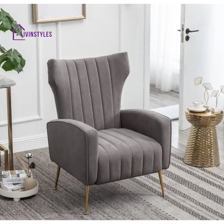 Aleeza Metal and Fabric Arm Chair | Living Room Chair | Lounge Chair