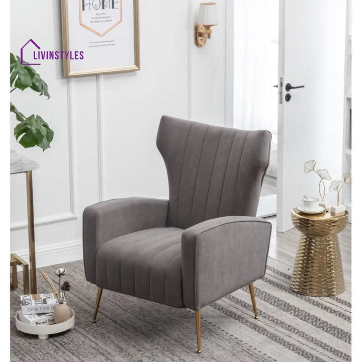 Aleeza Metal and Fabric Arm Chair | Living Room Chair | Lounge Chair