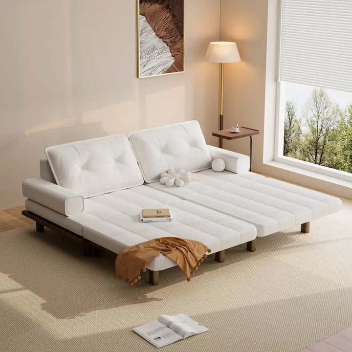 Aleeza Solid Wood Sofa Come Bed for Living Room