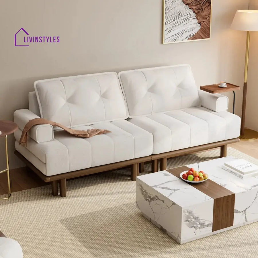 Aleeza Solid Wood Sofa Come Bed for Living Room