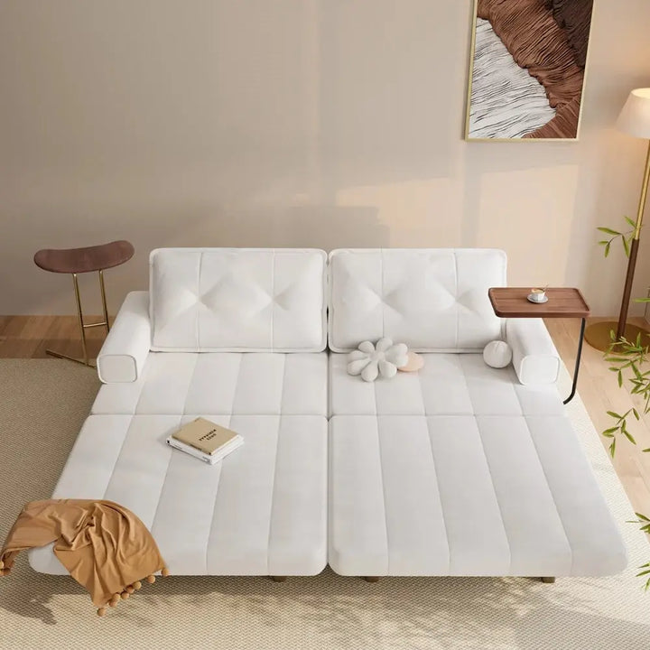 Aleeza Solid Wood Sofa Come Bed for Living Room