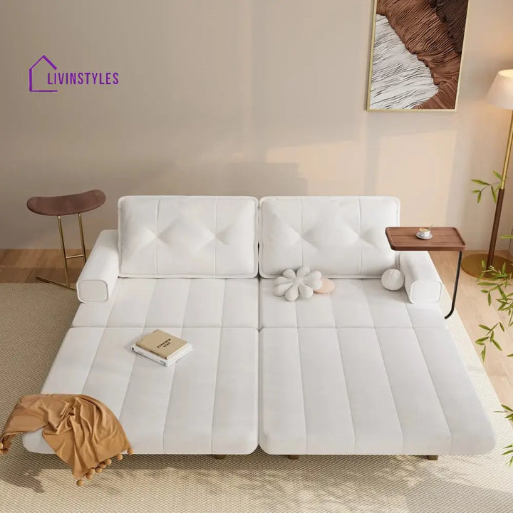 Aleeza Solid Wood Sofa Come Bed for Living Room