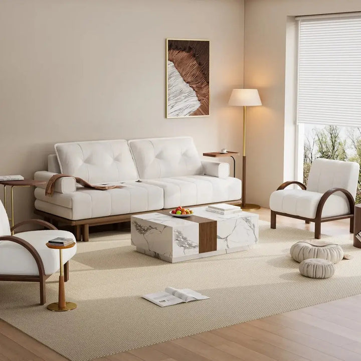 Aleeza Solid Wood Sofa Come Bed for Living Room