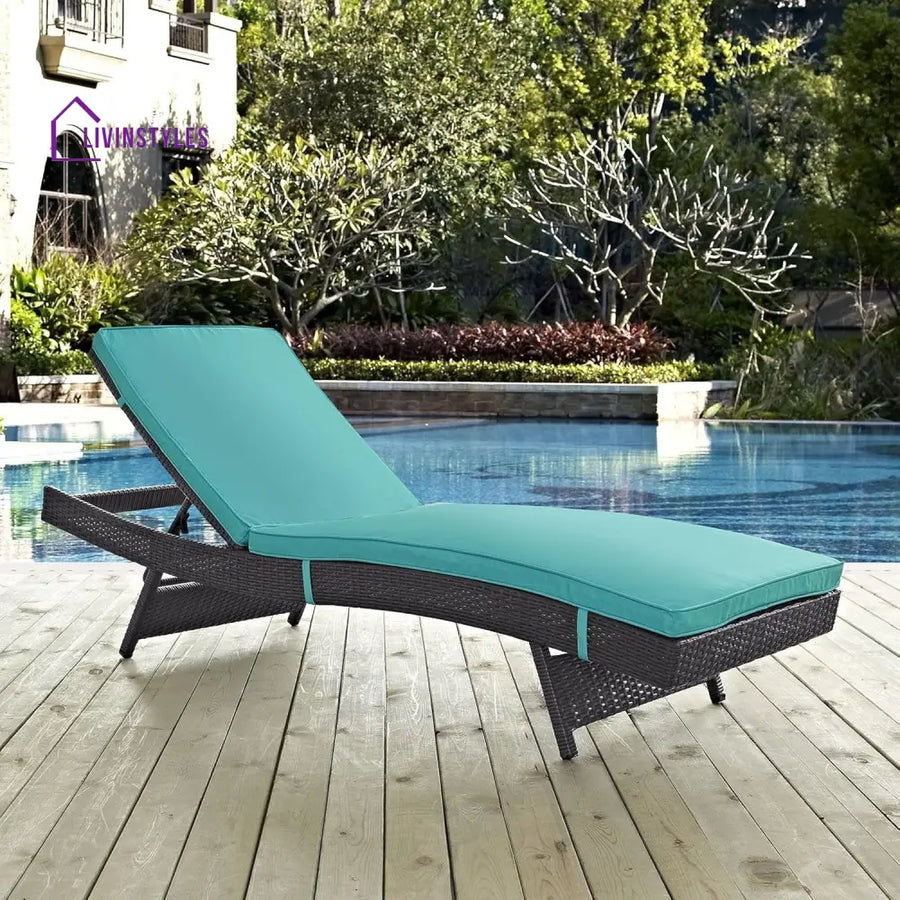 Aleida Outdoor Rattan Wicker Chaise Lounger For Poolside - Lounger Set