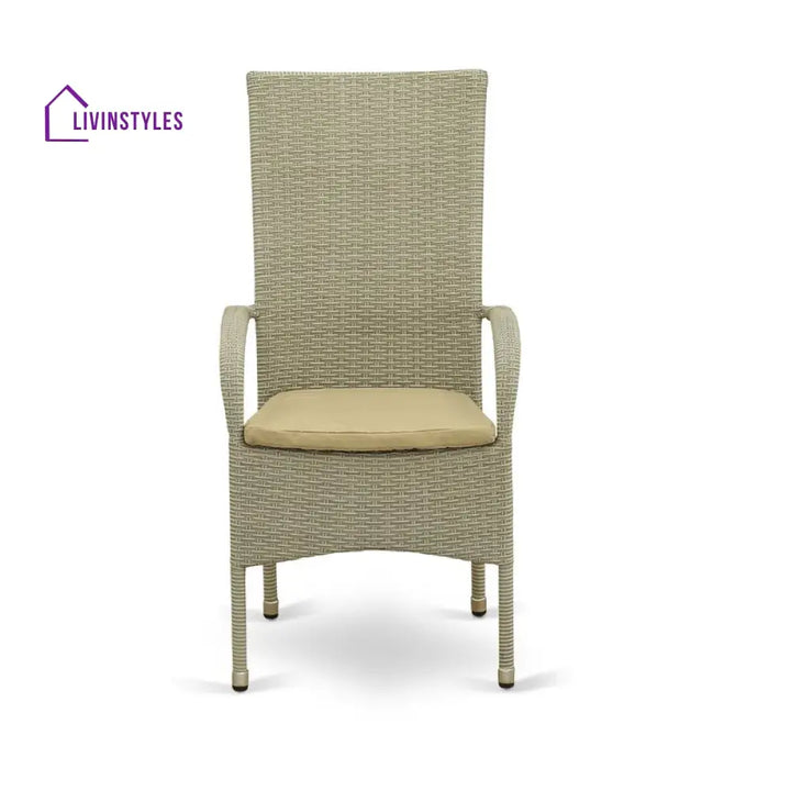 Alessandro Outdoor Patio Dining Set 4 Chairs and 1 Table (Cream) - Dining sets