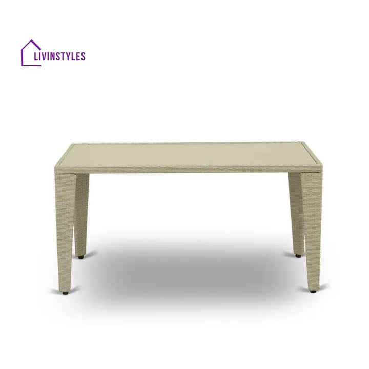 Alessandro Outdoor Patio Dining Set 4 Chairs and 1 Table (Cream) - Dining sets