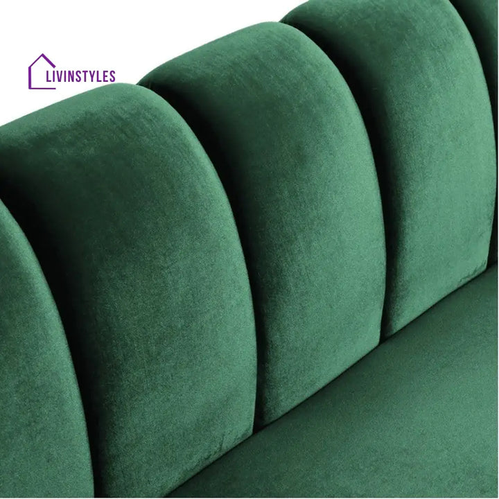 Alevtina 3 Seater Sofa in Green colour for Living Room