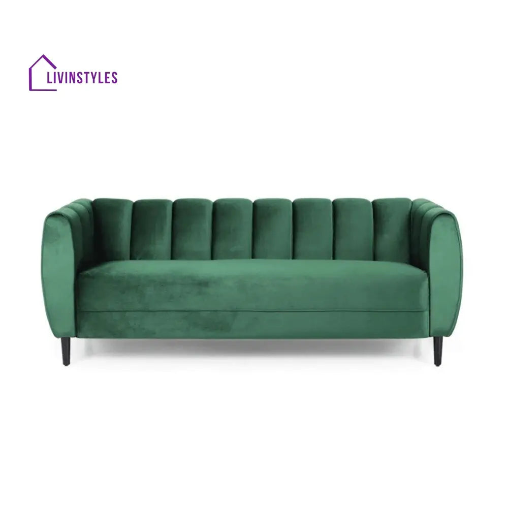 Alevtina 3 Seater Sofa in Green colour for Living Room