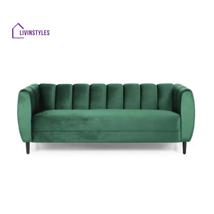 Alevtina 3 Seater Sofa in Green colour for Living Room