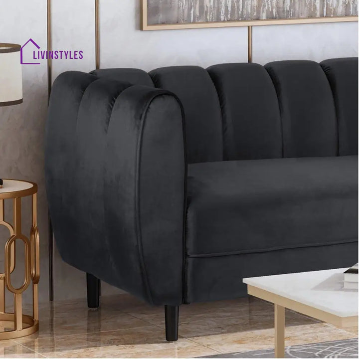 Alevtina 3 Seater Sofa in Green colour for Living Room