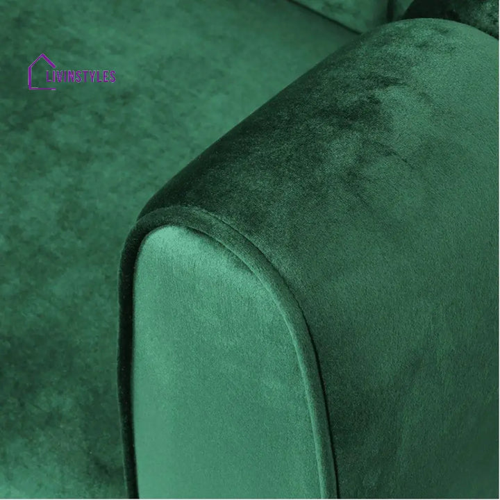 Alevtina 3 Seater Sofa in Green colour for Living Room