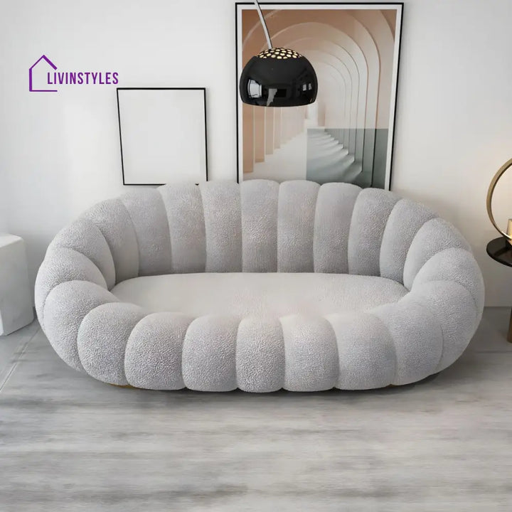 Alexei Boucle Fabric Designer 3 Seater Sofa for Living Room