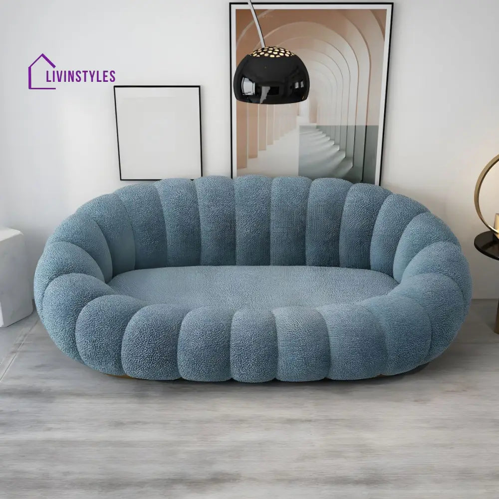 Alexei Boucle Fabric Designer 3 Seater Sofa for Living Room