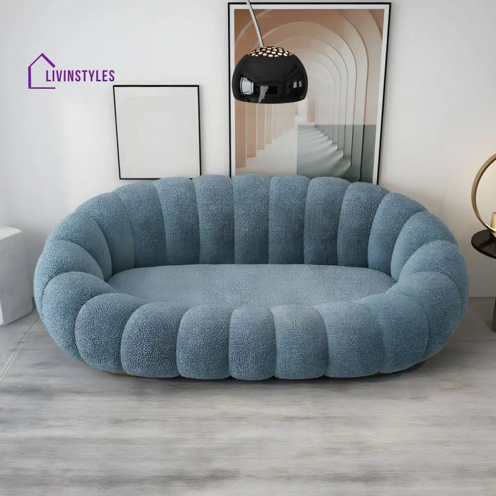 Alexei Boucle Fabric Designer 3 Seater Sofa for Living Room