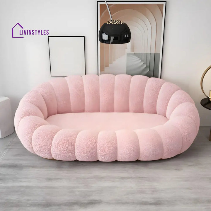 Alexei Boucle Fabric Designer 3 Seater Sofa for Living Room