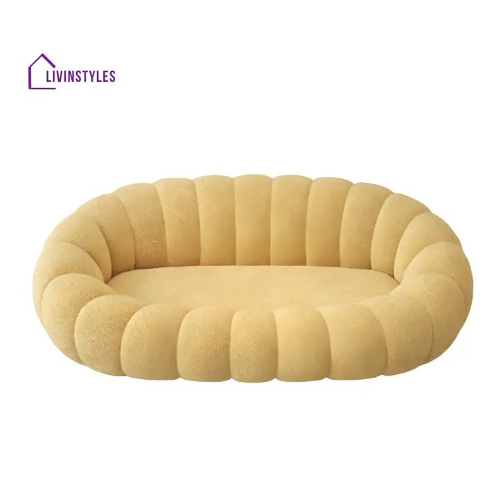 Alexei Boucle Fabric Designer 3 Seater Sofa for Living Room