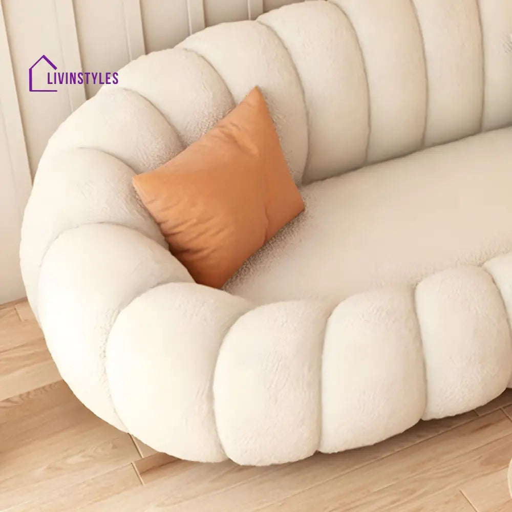 Alexei Boucle Fabric Designer 3 Seater Sofa for Living Room